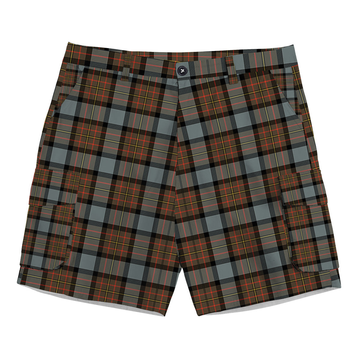 ScotsTee Shop Scottish McLaren Weathered Tartan Plaid Cargo Shorts for Men