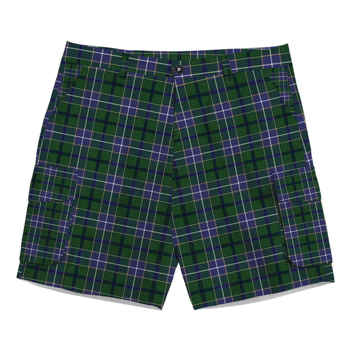 ScotsTee Shop Scottish Wishart Hunting SC Tartan Plaid Cargo Shorts for Men