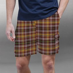ScotsTee Shop Scottish MacKay of Strathnaver Ancient Tartan Plaid Cargo Shorts for Men