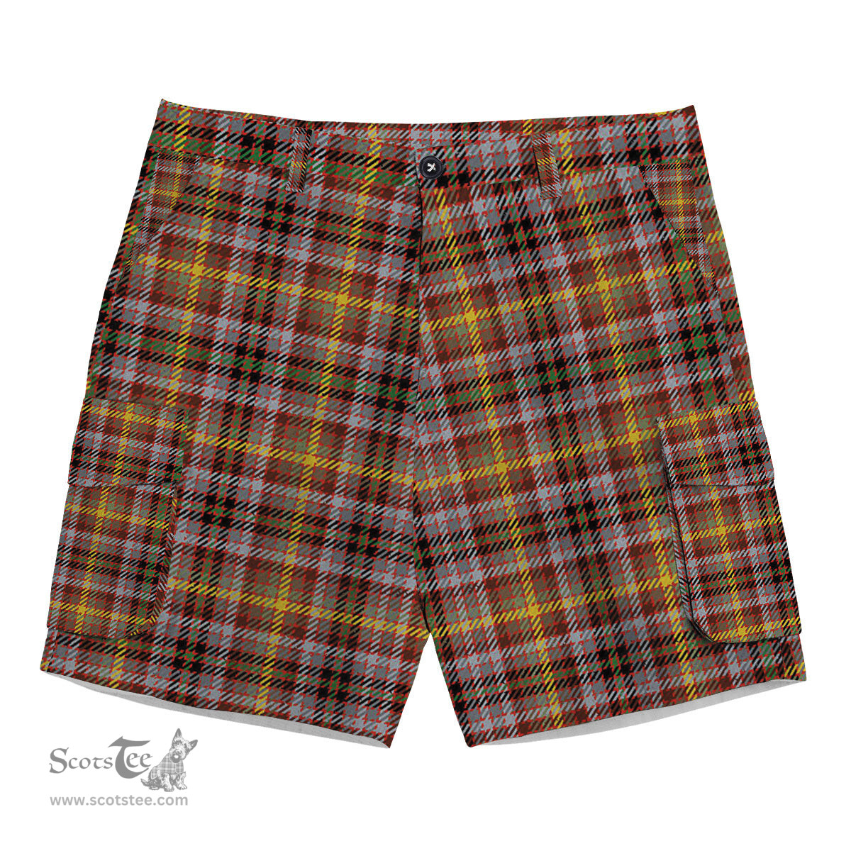 ScotsTee Shop Scottish MacKay of Strathnaver Ancient Tartan Plaid Cargo Shorts for Men