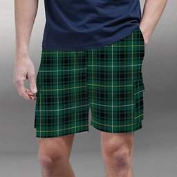 ScotsTee Shop Scottish MacIver Hunting Modern Tartan Plaid Cargo Shorts for Men
