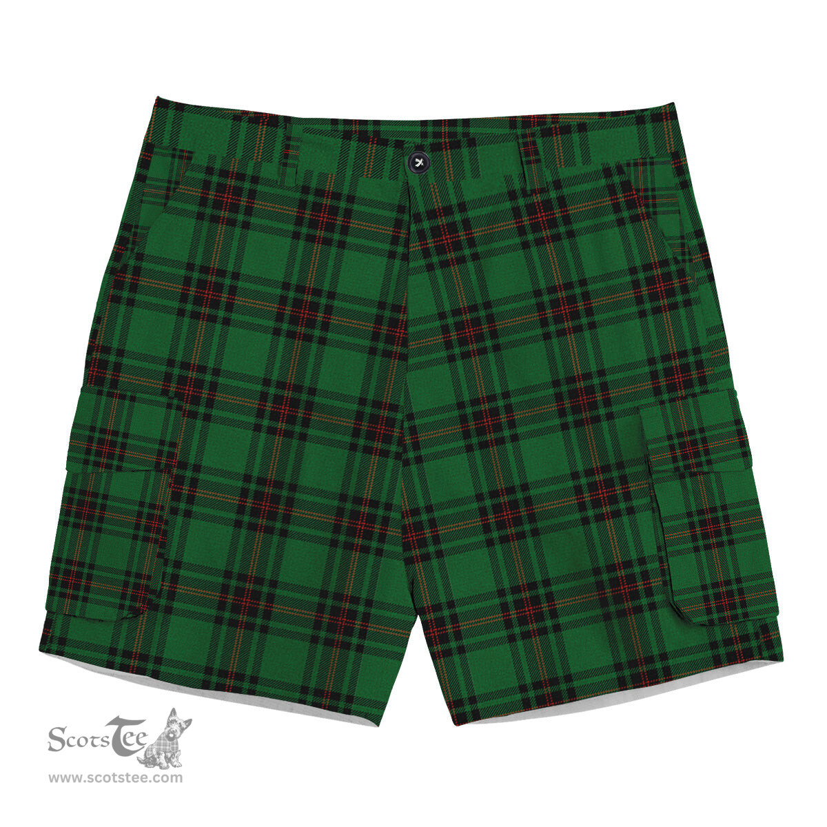 ScotsTee Shop Scottish Kirkcaldy SC Tartan Plaid Cargo Shorts for Men