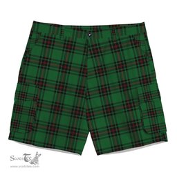 ScotsTee Shop Scottish Kirkcaldy SC Tartan Plaid Cargo Shorts for Men
