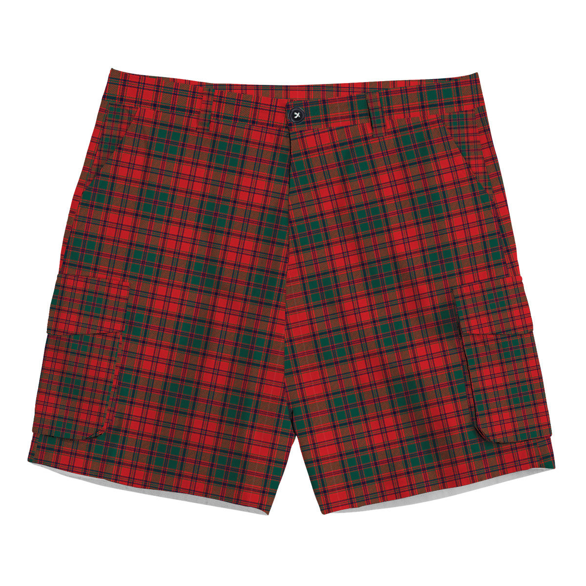 ScotsTee Shop Scottish Stewart of Appin Modern Clan Tartan Plaid Cargo Shorts for Men