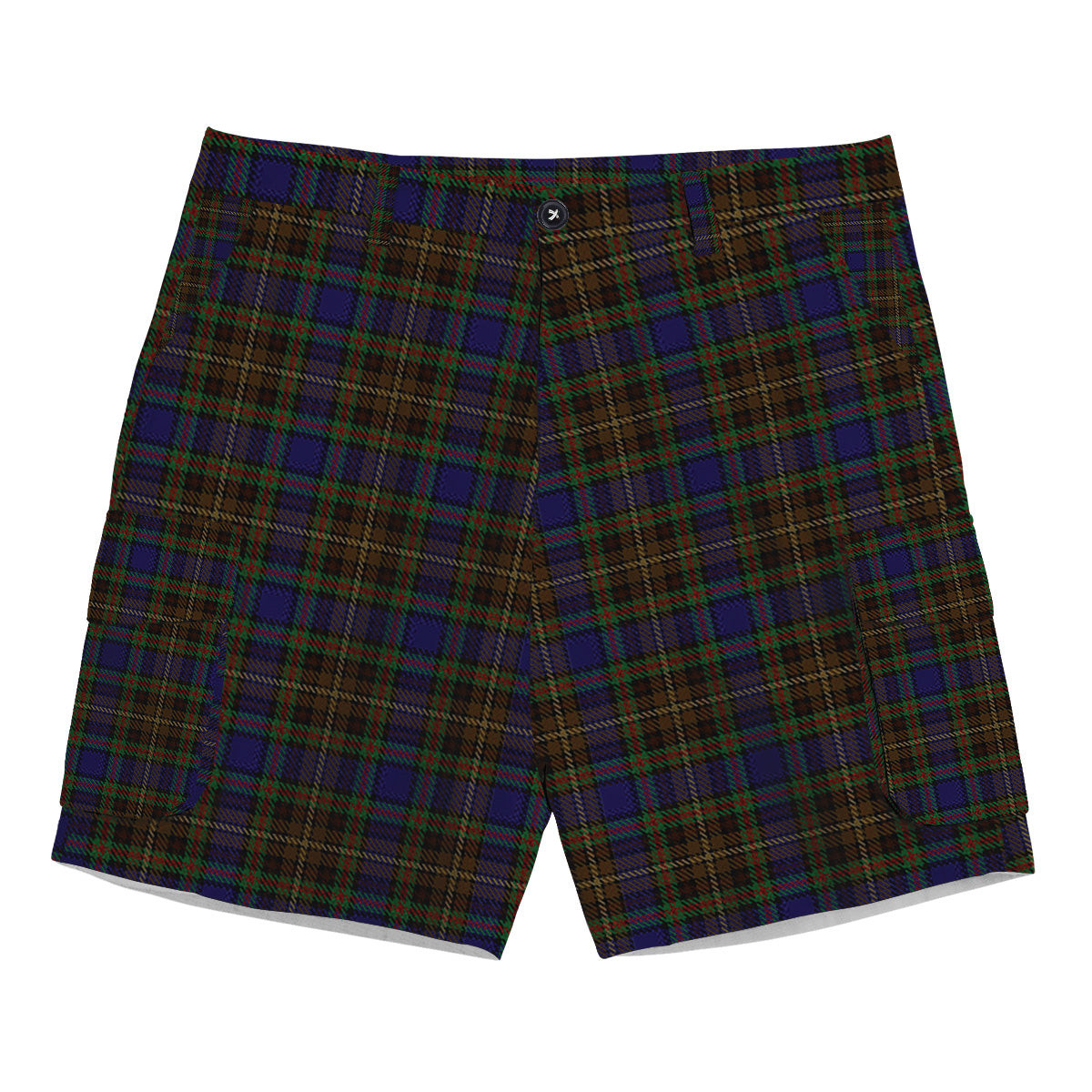 ScotsTee Shop Scottish Highfield Hunting Tartan Plaid Cargo Shorts for Men