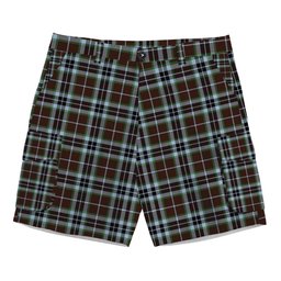 ScotsTee Shop Scottish MacThomas Hunting Modern Tartan Plaid Cargo Shorts for Men
