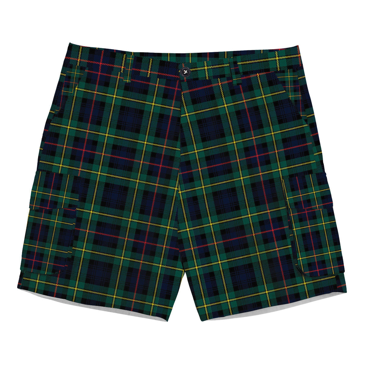 ScotsTee Shop Scottish MacLeod of Skye Modern Tartan Plaid Cargo Shorts for Men