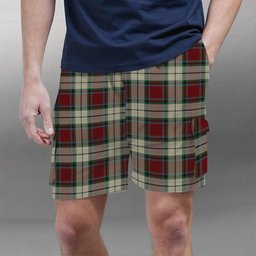 ScotsTee Shop Scottish Rose White Dress Tartan Plaid Cargo Shorts for Men