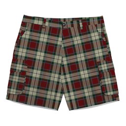 ScotsTee Shop Scottish Rose White Dress Tartan Plaid Cargo Shorts for Men