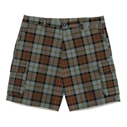 ScotsTee Shop Scottish MacLeod Of Harris Weathered Tartan Plaid Cargo Shorts for Men