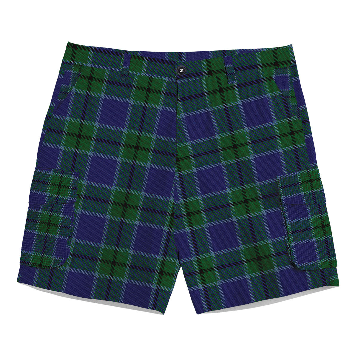 ScotsTee Shop Scottish Scott Green Sir Walter Tartan Plaid Cargo Shorts for Men