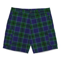 ScotsTee Shop Scottish Scott Green Sir Walter Tartan Plaid Cargo Shorts for Men