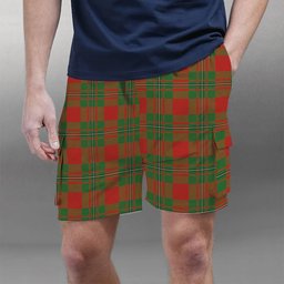 ScotsTee Shop Scottish Gregor of Cardney Ancient Tartan Plaid Cargo Shorts for Men