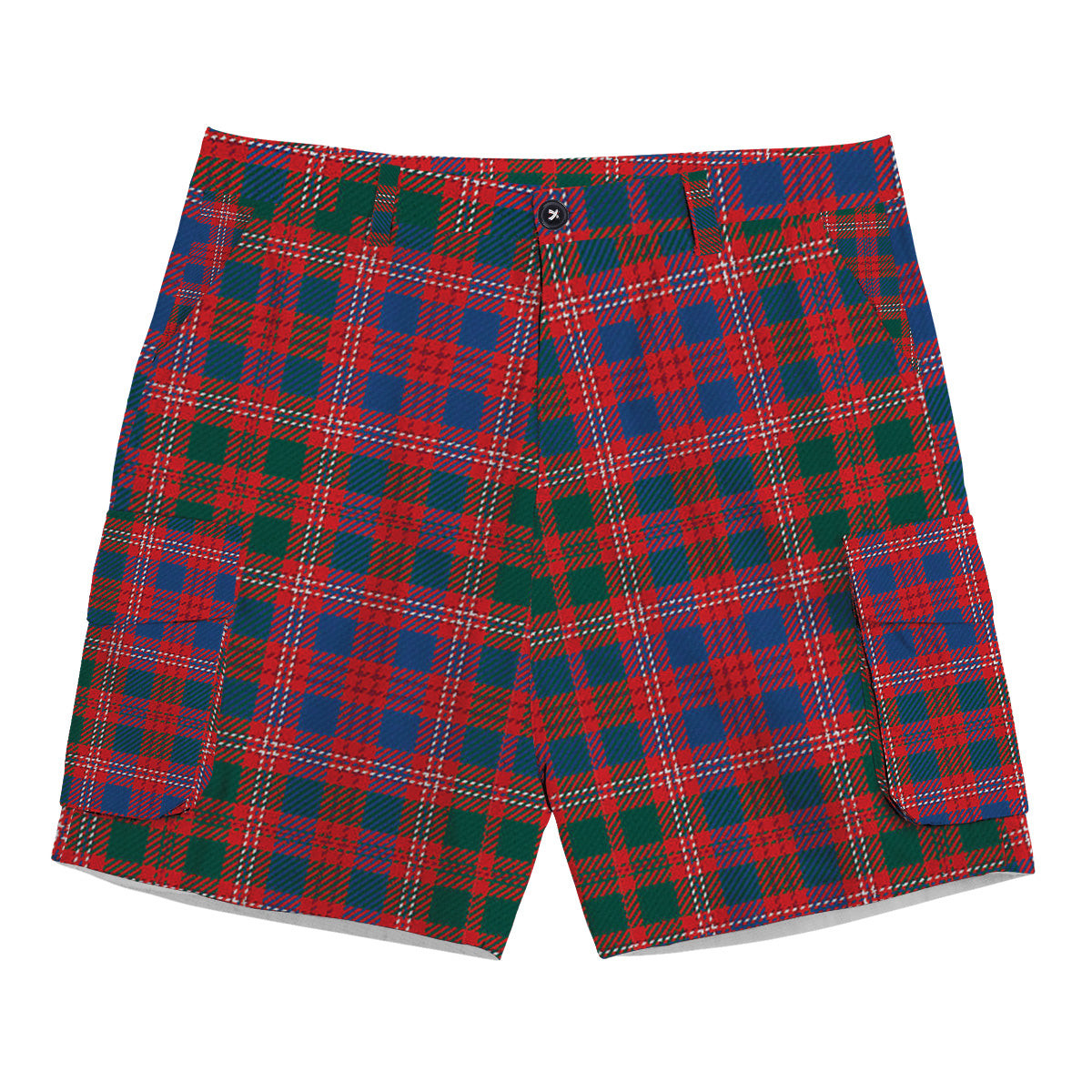 ScotsTee Shop Scottish McColl Hunting Modern Tartan Plaid Cargo Shorts for Men