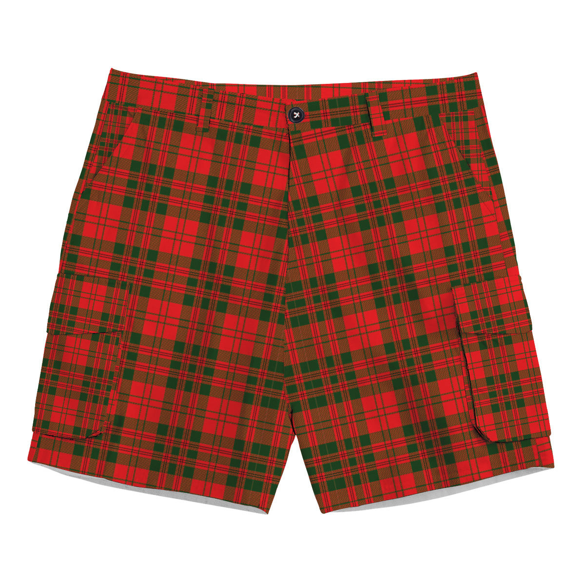 ScotsTee Shop Scottish Livingstone Modern Tartan Plaid Cargo Shorts for Men