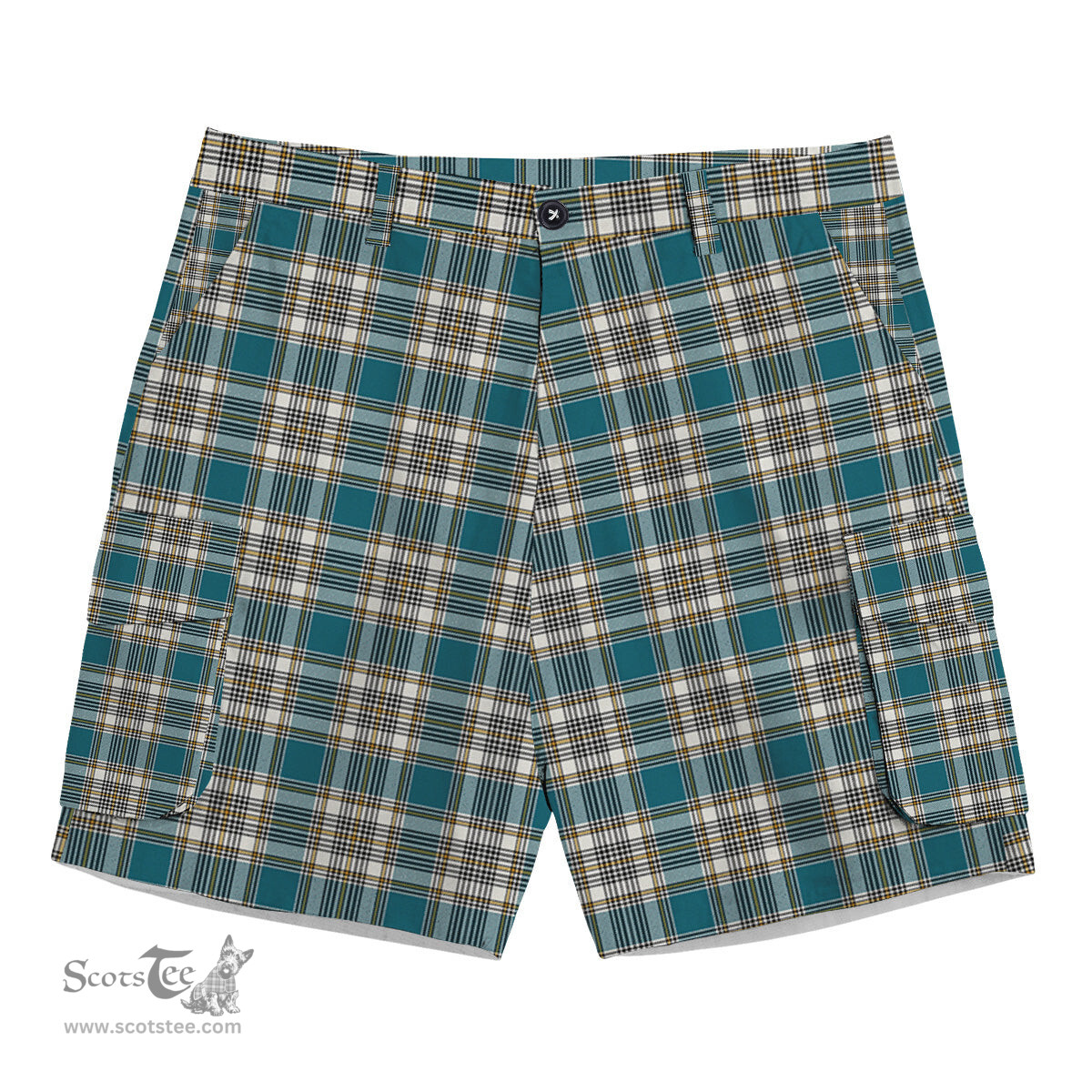 ScotsTee Shop Scottish Livingstone Dress Ancient Tartan Plaid Cargo Shorts for Men