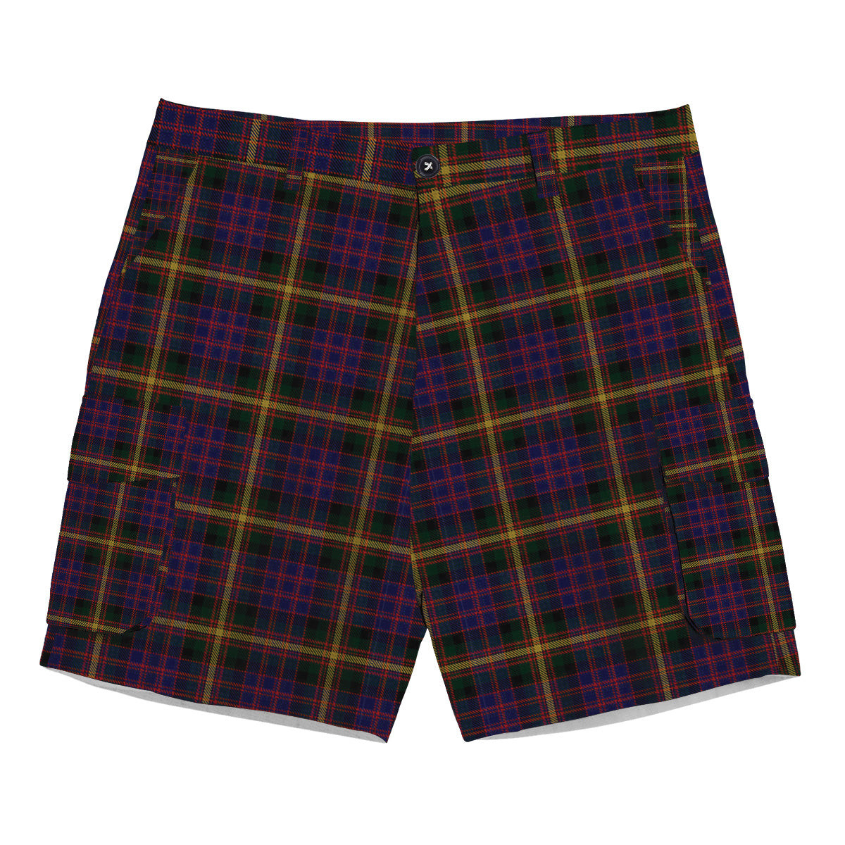 ScotsTee Shop Scottish MacSporran Tartan Plaid Cargo Shorts for Men