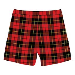 ScotsTee Shop Scottish Wallace Hunting Red Tartan Plaid Cargo Shorts for Men