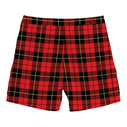 ScotsTee Shop Scottish Wallace Hunting - Red Tartan Plaid Cargo Shorts for Men