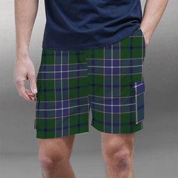 ScotsTee Shop Scottish Wishart Hunting Modern Tartan Plaid Cargo Shorts for Men