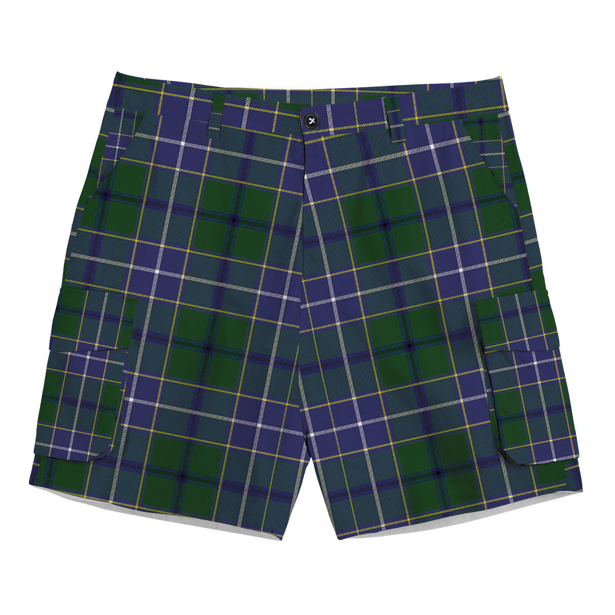 ScotsTee Shop Scottish Wishart Hunting Modern Tartan Plaid Cargo Shorts for Men
