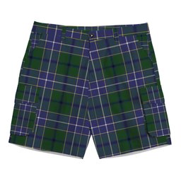 ScotsTee Shop Scottish Wishart Hunting Modern Tartan Plaid Cargo Shorts for Men
