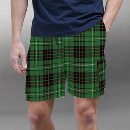 ScotsTee Shop Scottish MacAuley of Lewis Ancient Tartan Plaid Cargo Shorts for Men
