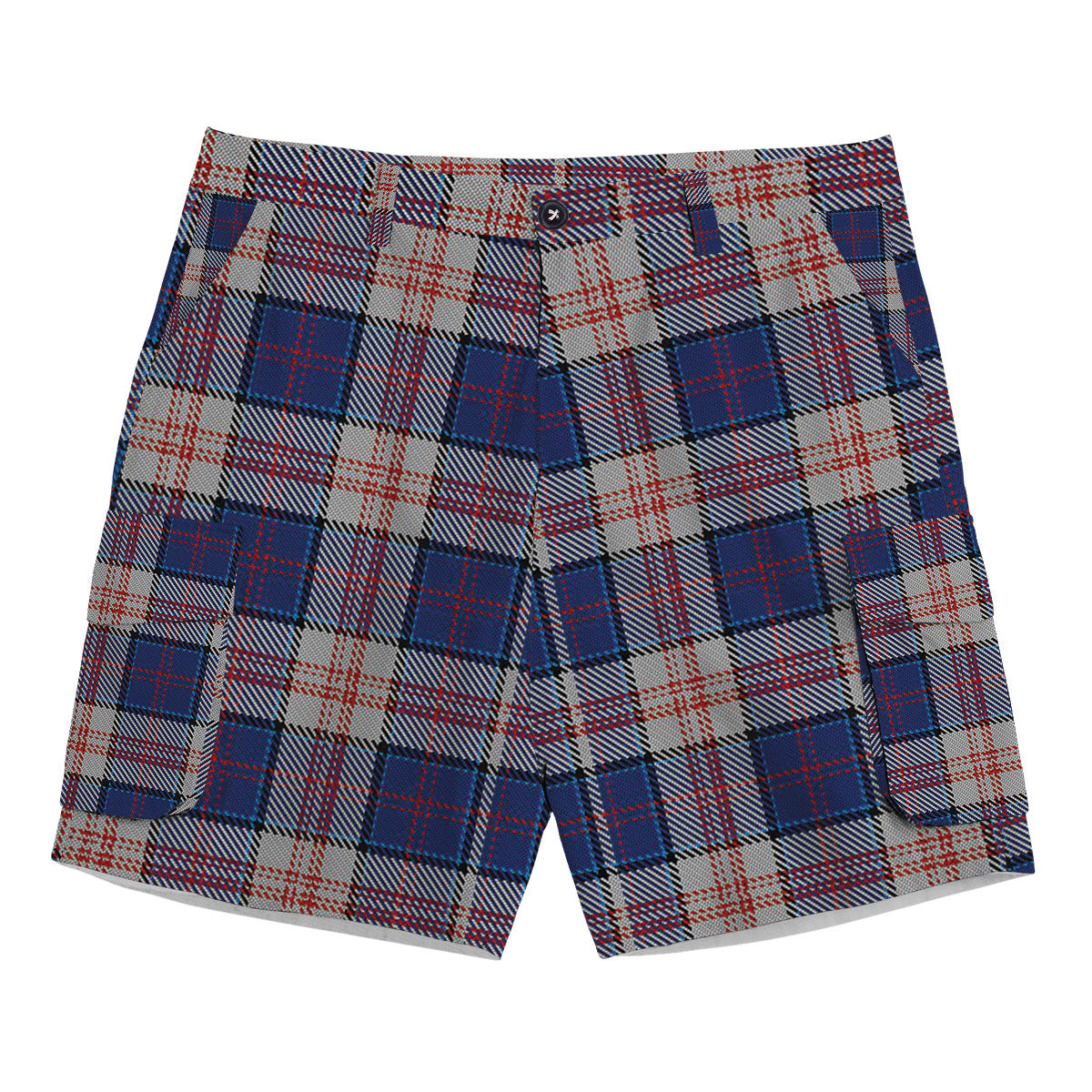 ScotsTee Shop Scottish Stewart of Appin Hunting Dress Tartan Plaid Cargo Shorts for Men