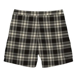 ScotsTee Shop Scottish Menzies Black & White Ancient Tartan Plaid Cargo Shorts for Men