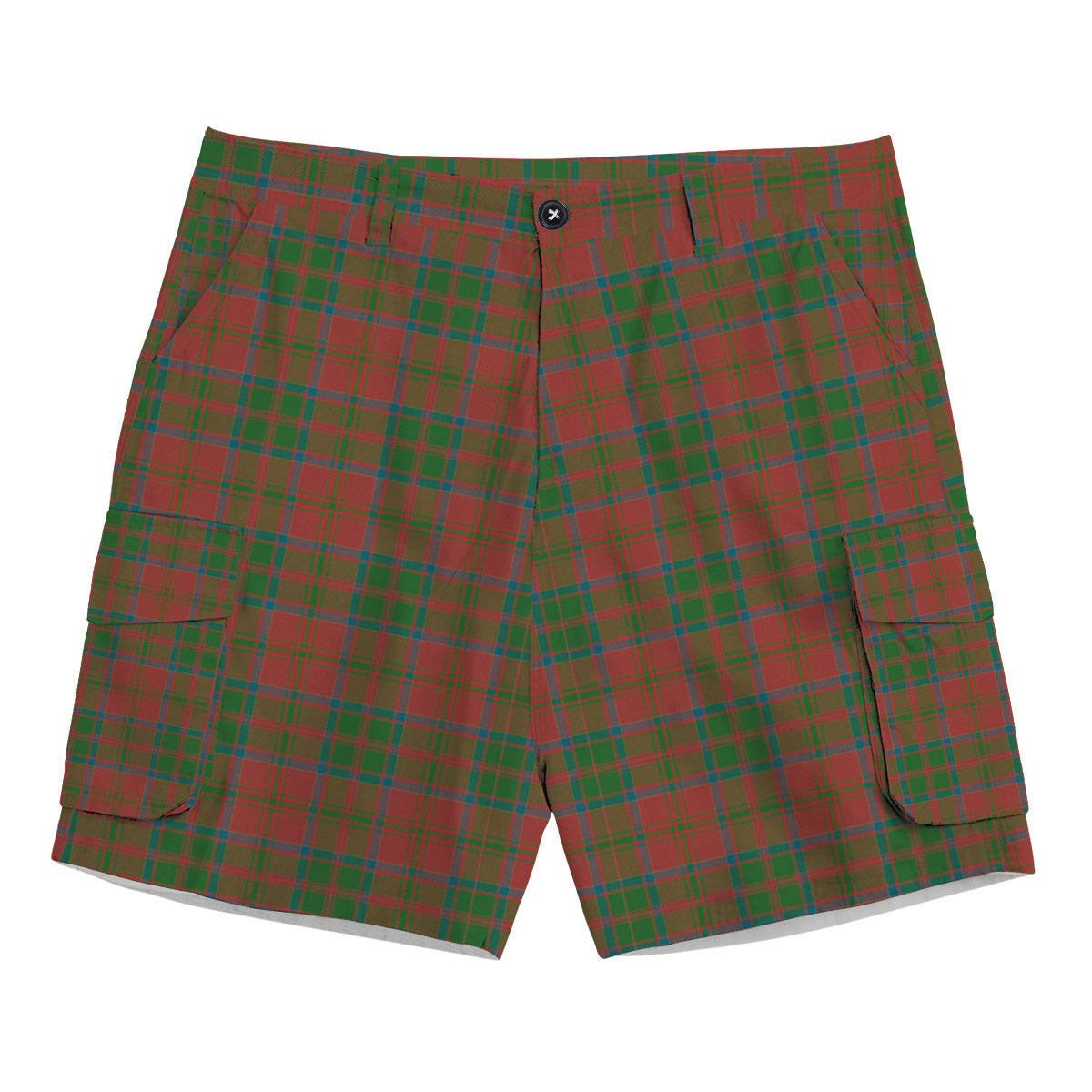 ScotsTee Shop Scottish MacDonald of Glencoe Ancient Tartan Plaid Cargo Shorts for Men