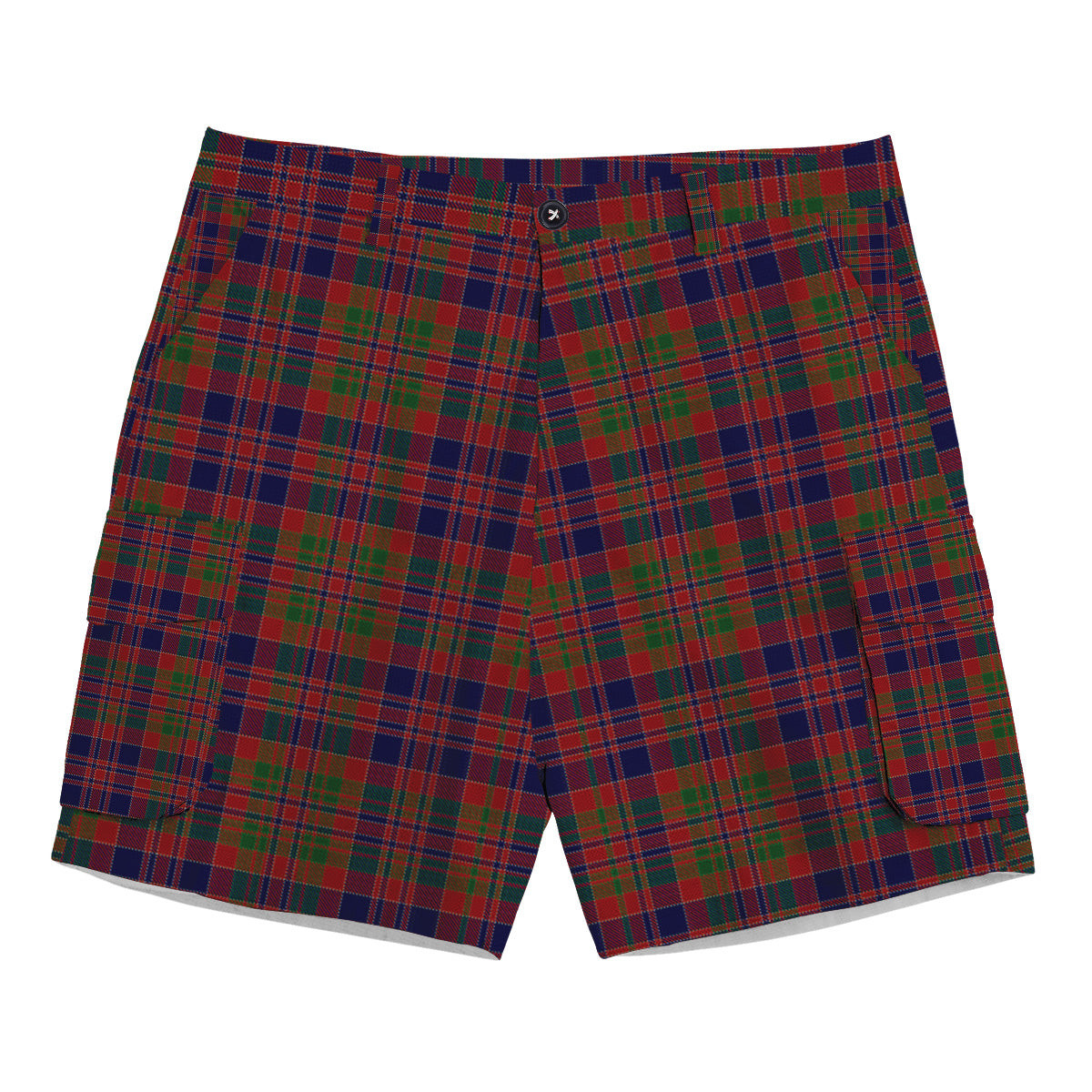ScotsTee Shop Scottish McDonald of Boisdale Tartan Plaid Cargo Shorts for Men