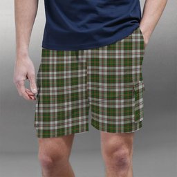 ScotsTee Shop Scottish Hay White Dress Tartan Plaid Cargo Shorts for Men