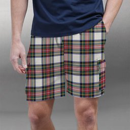 ScotsTee Shop Scottish Stewart Dress Modern Tartan Plaid Cargo Shorts for Men