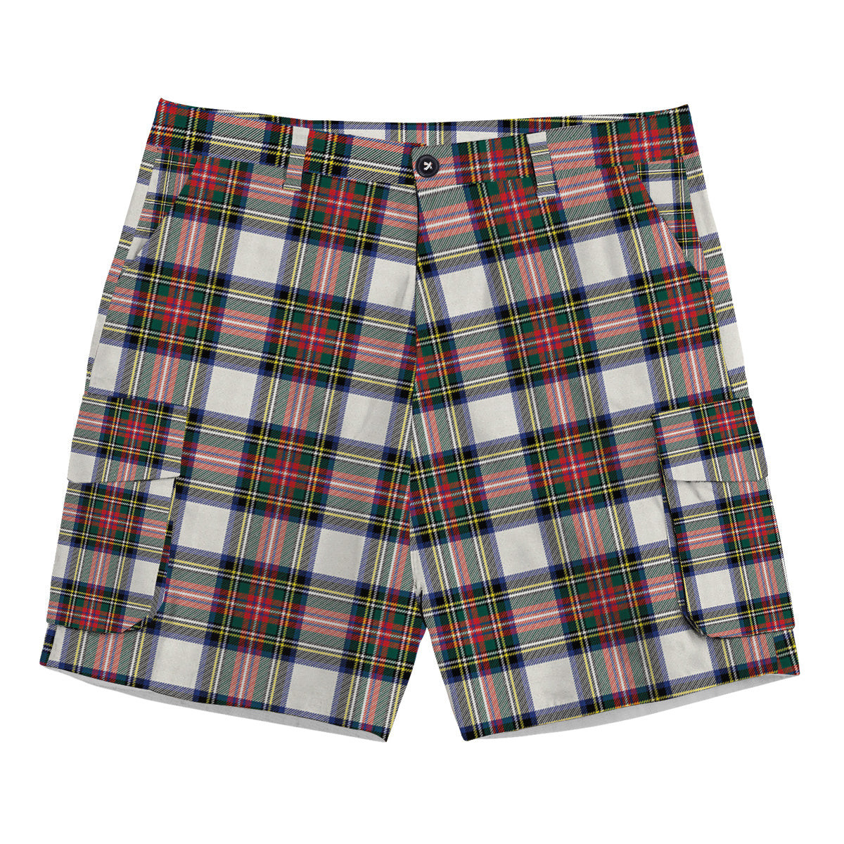 ScotsTee Shop Scottish Stewart Dress Modern Tartan Plaid Cargo Shorts for Men