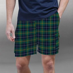 ScotsTee Shop Scottish Turnbull Hunting Modern Clan Tartan Plaid Cargo Shorts for Men