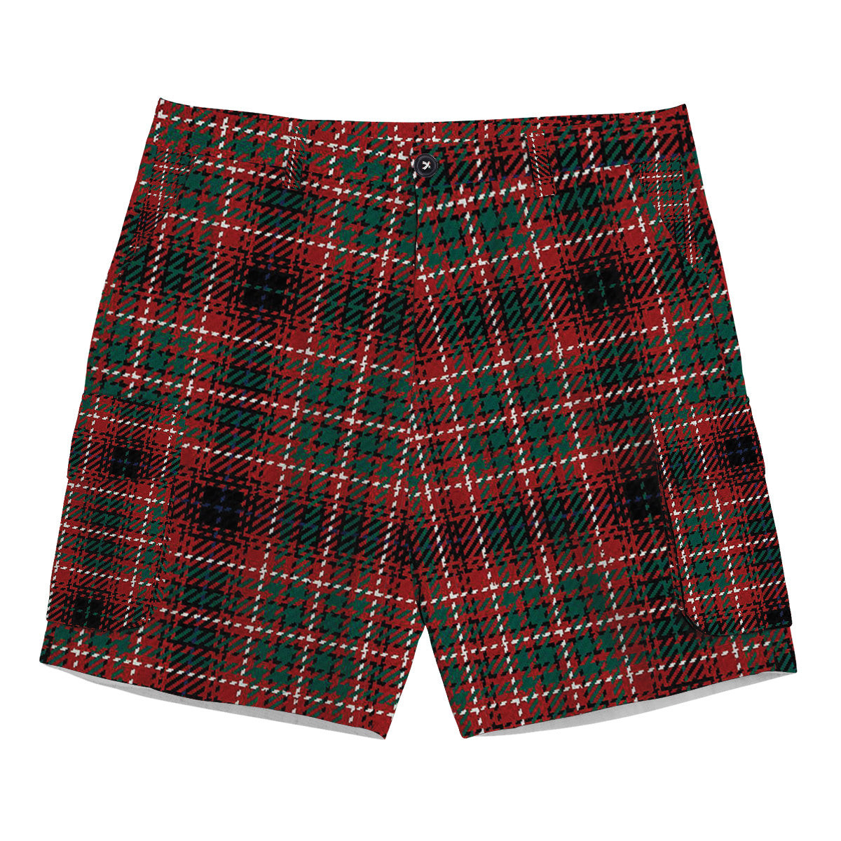 ScotsTee Shop Scottish Innes of Cowie Modern Tartan Plaid Cargo Shorts for Men