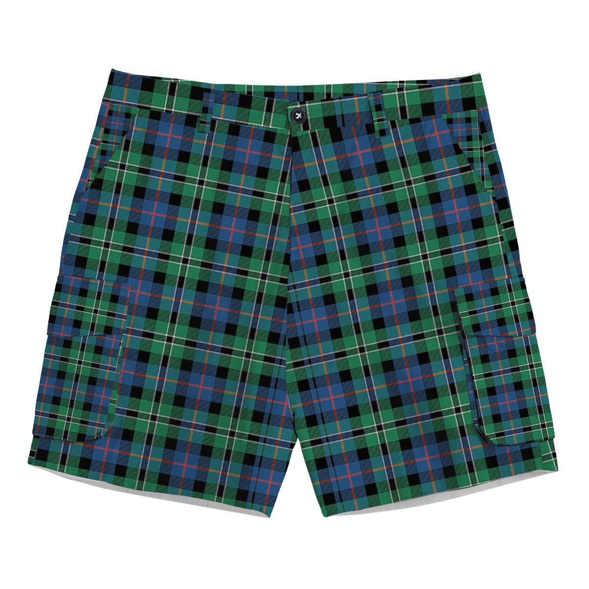 ScotsTee Shop Scottish Rose Hunting Ancient Tartan Plaid Cargo Shorts for Men