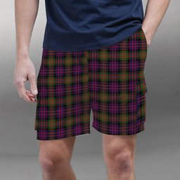 ScotsTee Shop Scottish McDonell Of Glengarry Modern Tartan Plaid Cargo Shorts for Men