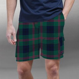 ScotsTee Shop Scottish Laurie (Lawrie) Modern Clan Tartan Plaid Cargo Shorts for Men