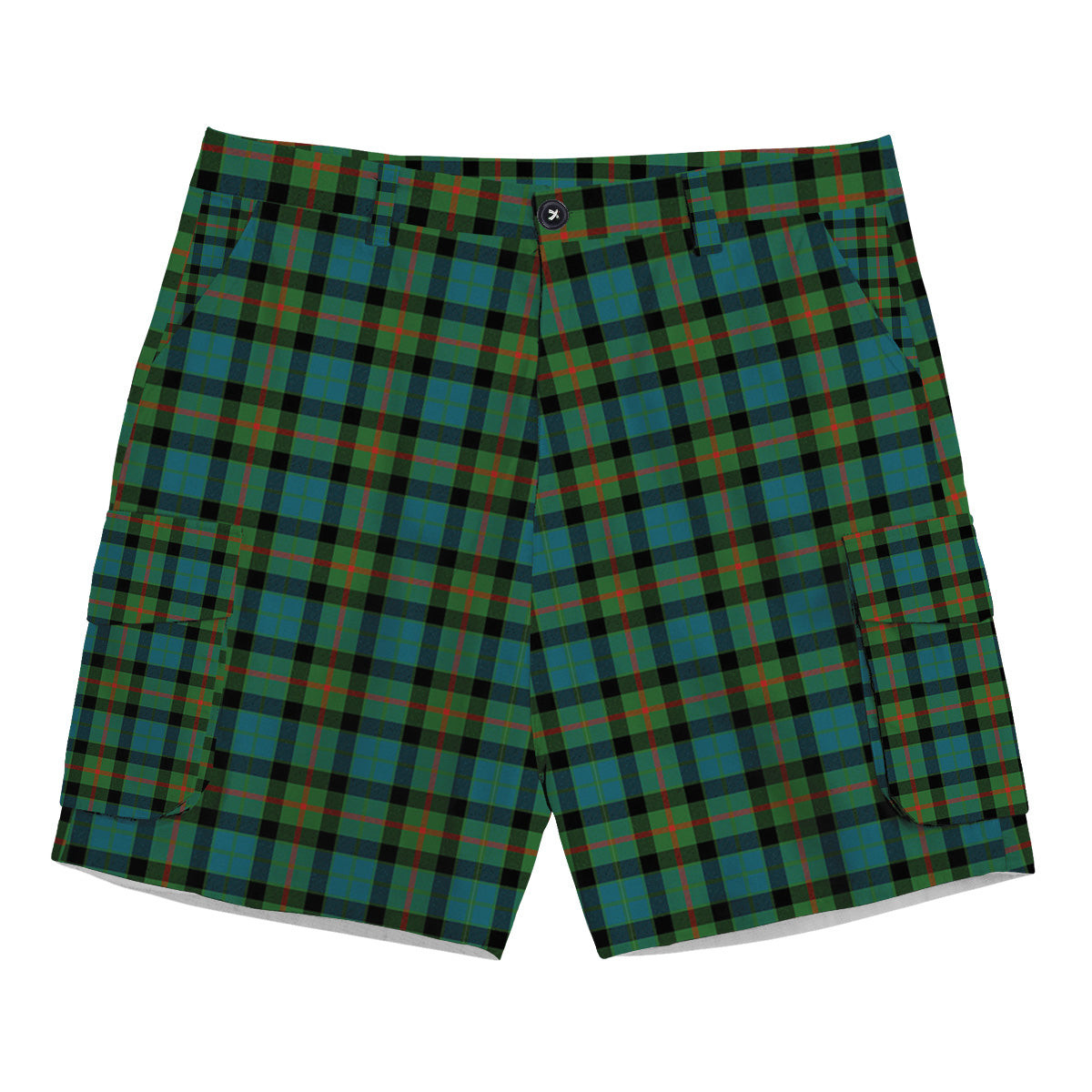 ScotsTee Shop Scottish Gunn Ancient Clan Tartan Plaid Cargo Shorts for Men