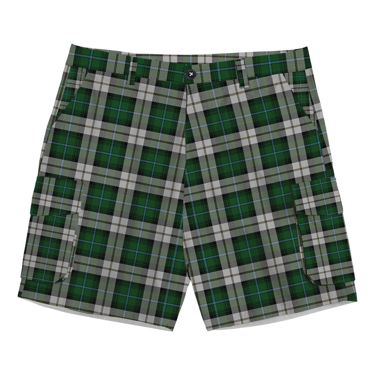 ScotsTee Shop Scottish McCandlish Arisaid Green Tartan Plaid Cargo Shorts for Men
