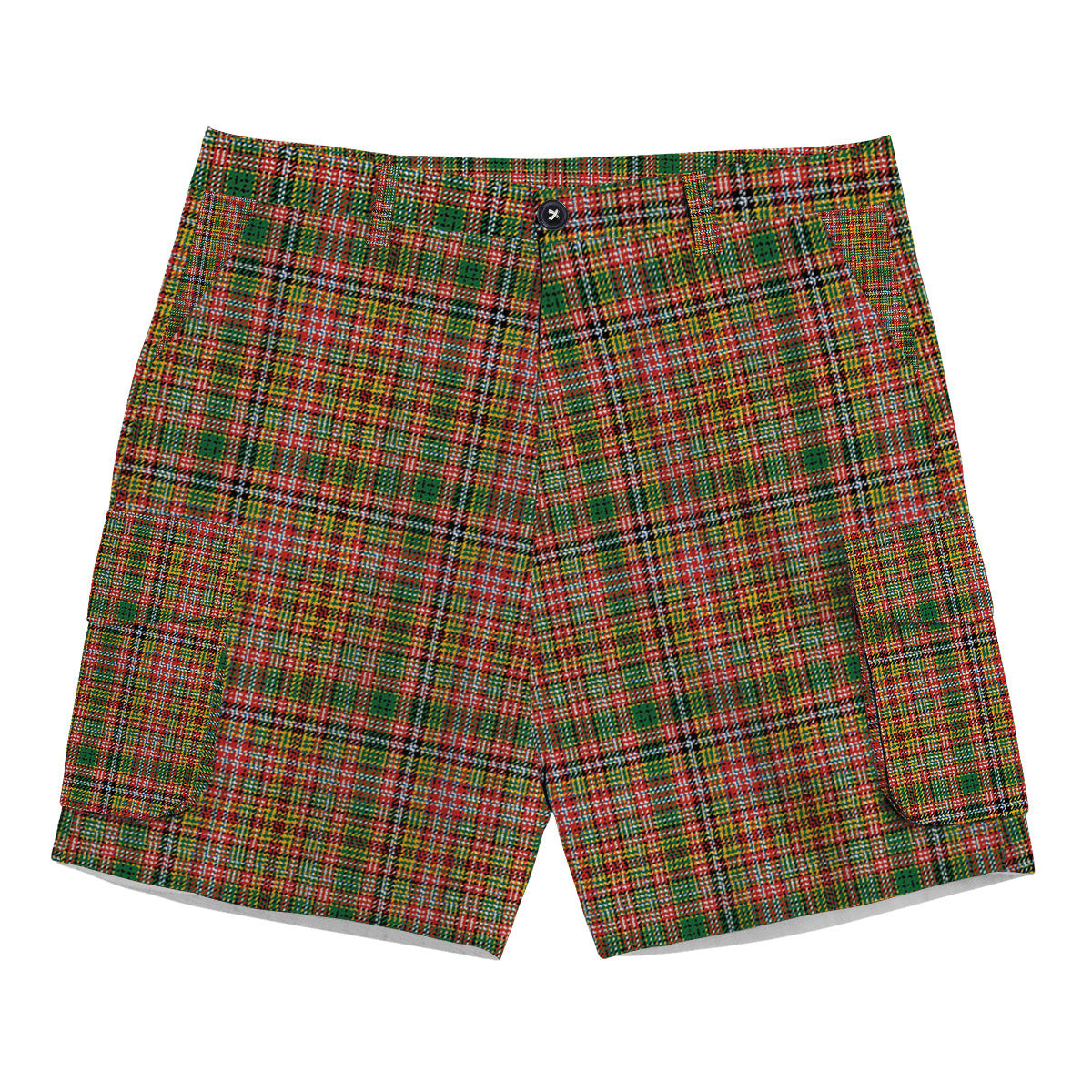 ScotsTee Shop Scottish Ogilvie (Ogilvy) of Strathallan Ancient Tartan Plaid Cargo Shorts for Men