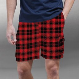 ScotsTee Shop Scottish Murray of Ochtertyre Modern Tartan Plaid Cargo Shorts for Men