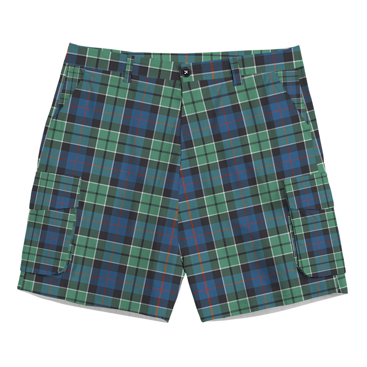 ScotsTee Shop Scottish Leslie Hunting Ancient SC Tartan Plaid Cargo Shorts for Men