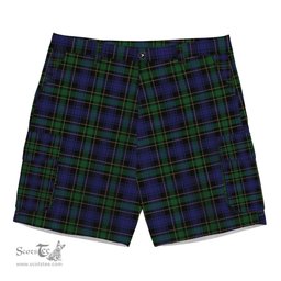 ScotsTee Shop Scottish Mowat Clans Originaux Tartan Plaid Cargo Shorts for Men