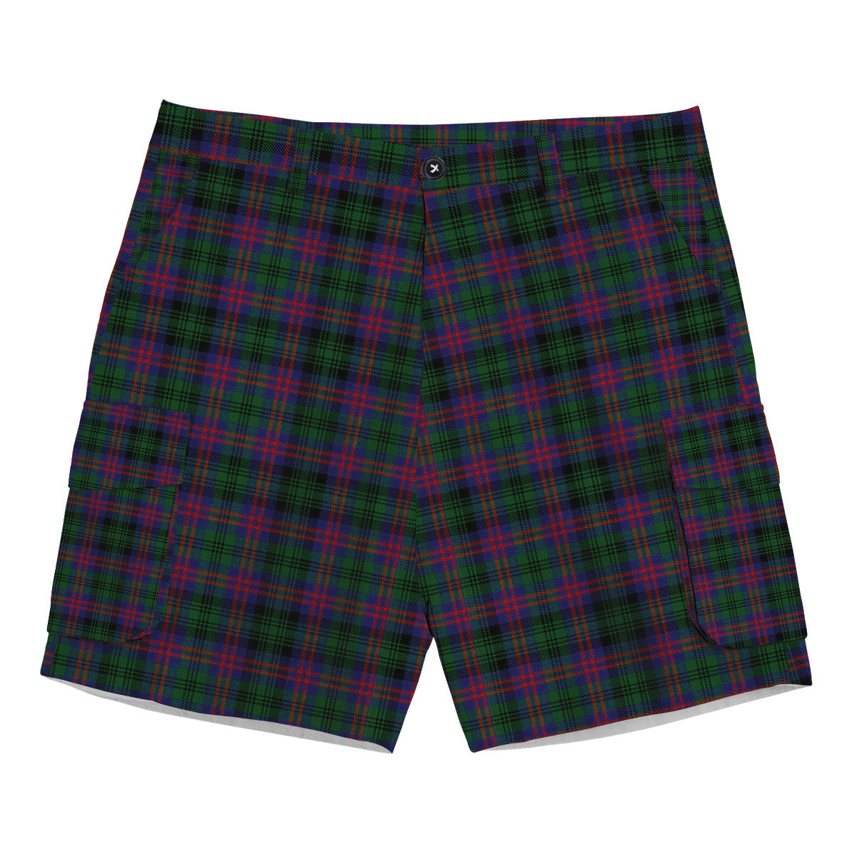 ScotsTee Shop Scottish McLachlan Hunting Tartan Plaid Cargo Shorts for Men