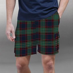 ScotsTee Shop Scottish Nicolson Hunting Modern Tartan Plaid Cargo Shorts for Men