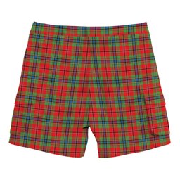ScotsTee Shop Scottish McLean of Duart Modern Tartan Plaid Cargo Shorts for Men