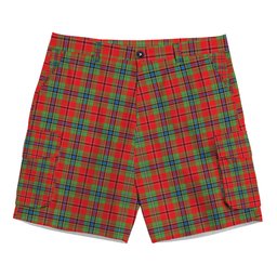 ScotsTee Shop Scottish McLean of Duart Modern Tartan Plaid Cargo Shorts for Men