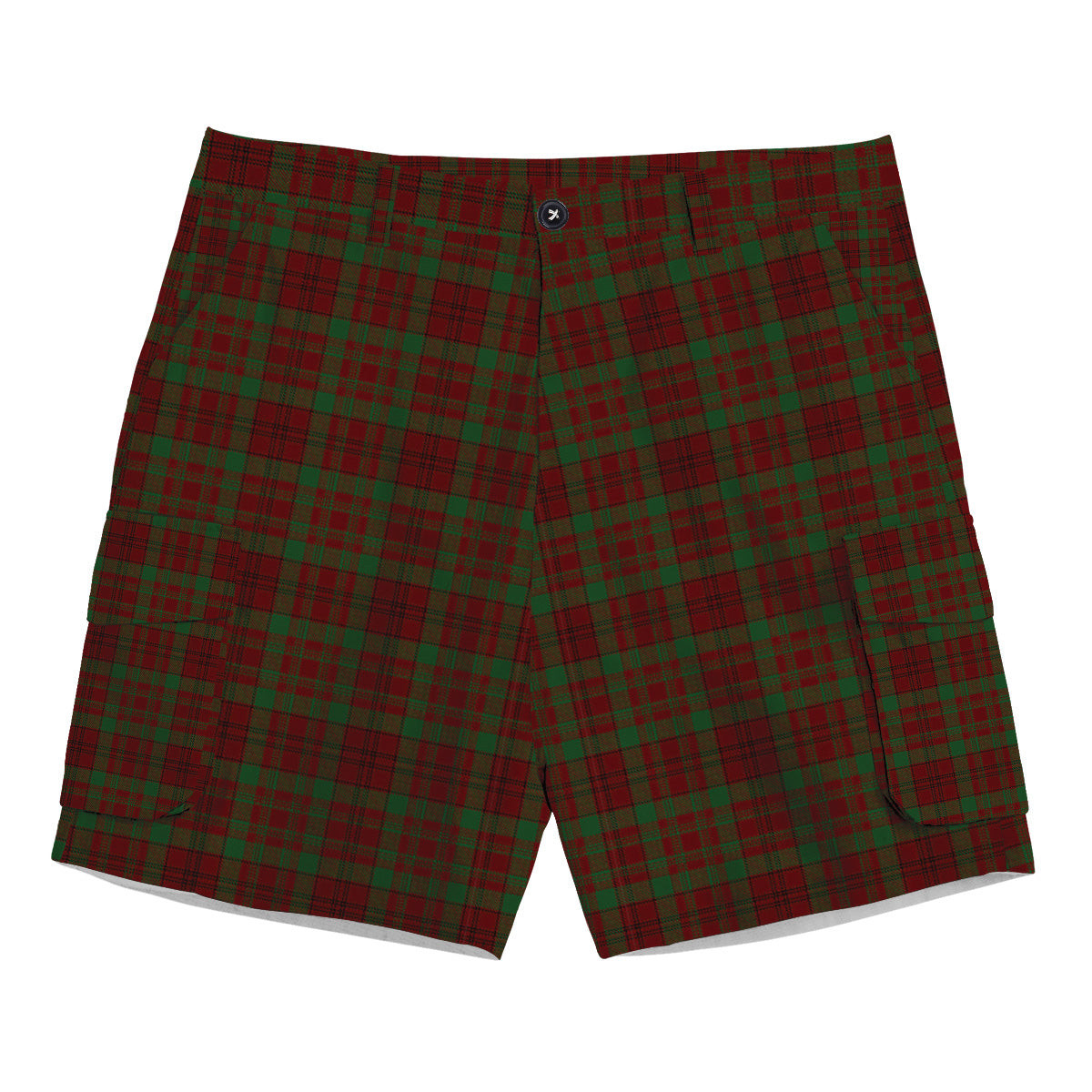 ScotsTee Shop Scottish MacDonell of Keppoch 3 Tartan Plaid Cargo Shorts for Men